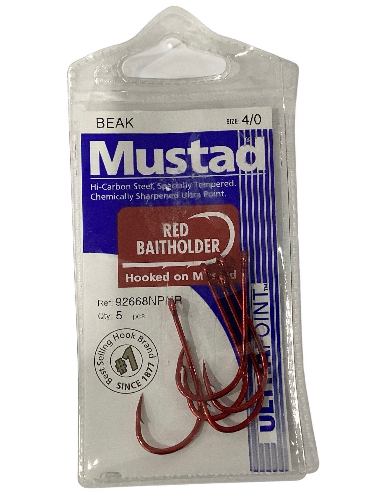 Mustad Beak Red Baitholder Hooks