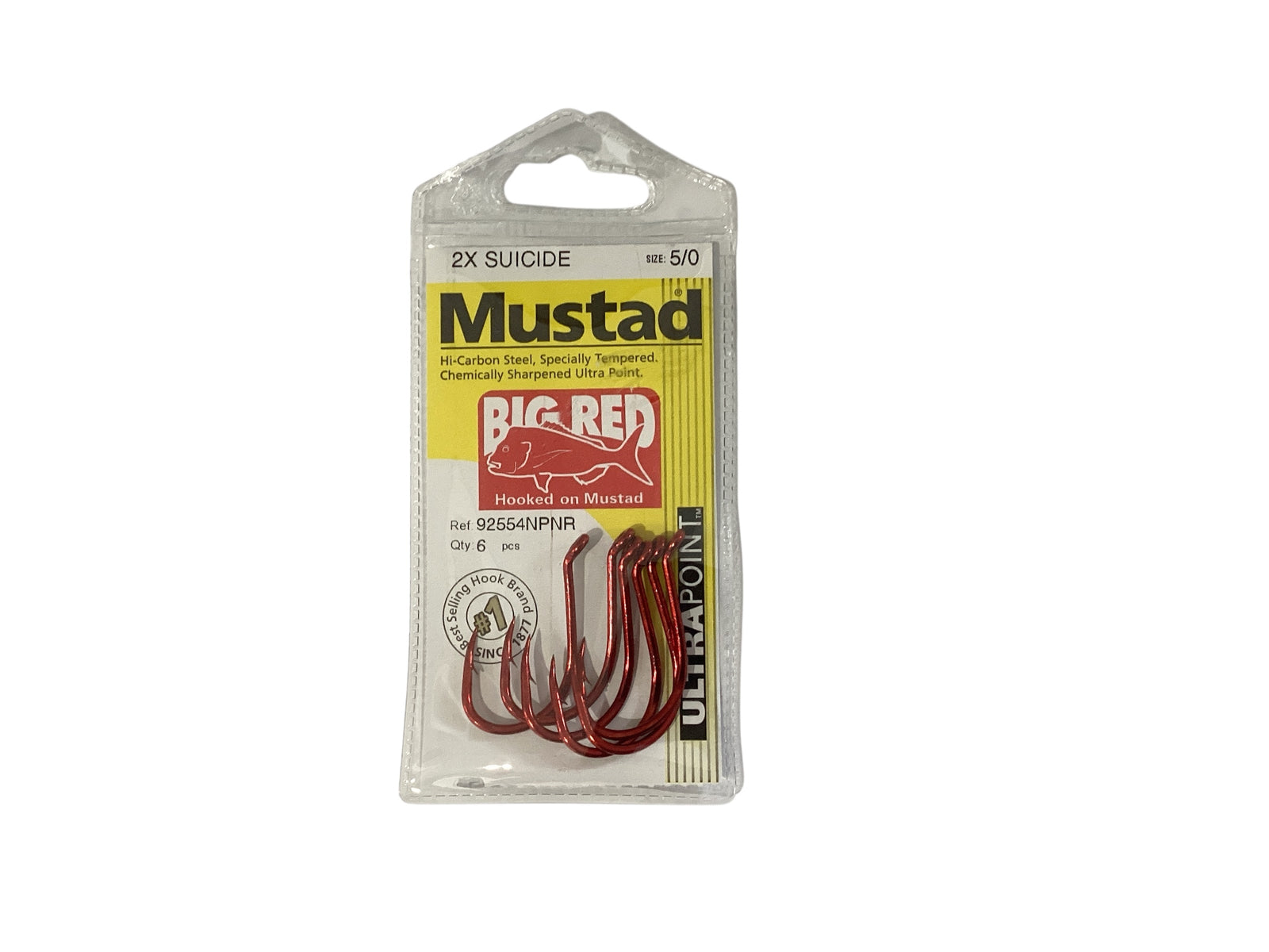 Mustad 2 x Suicide Big Red Hooks