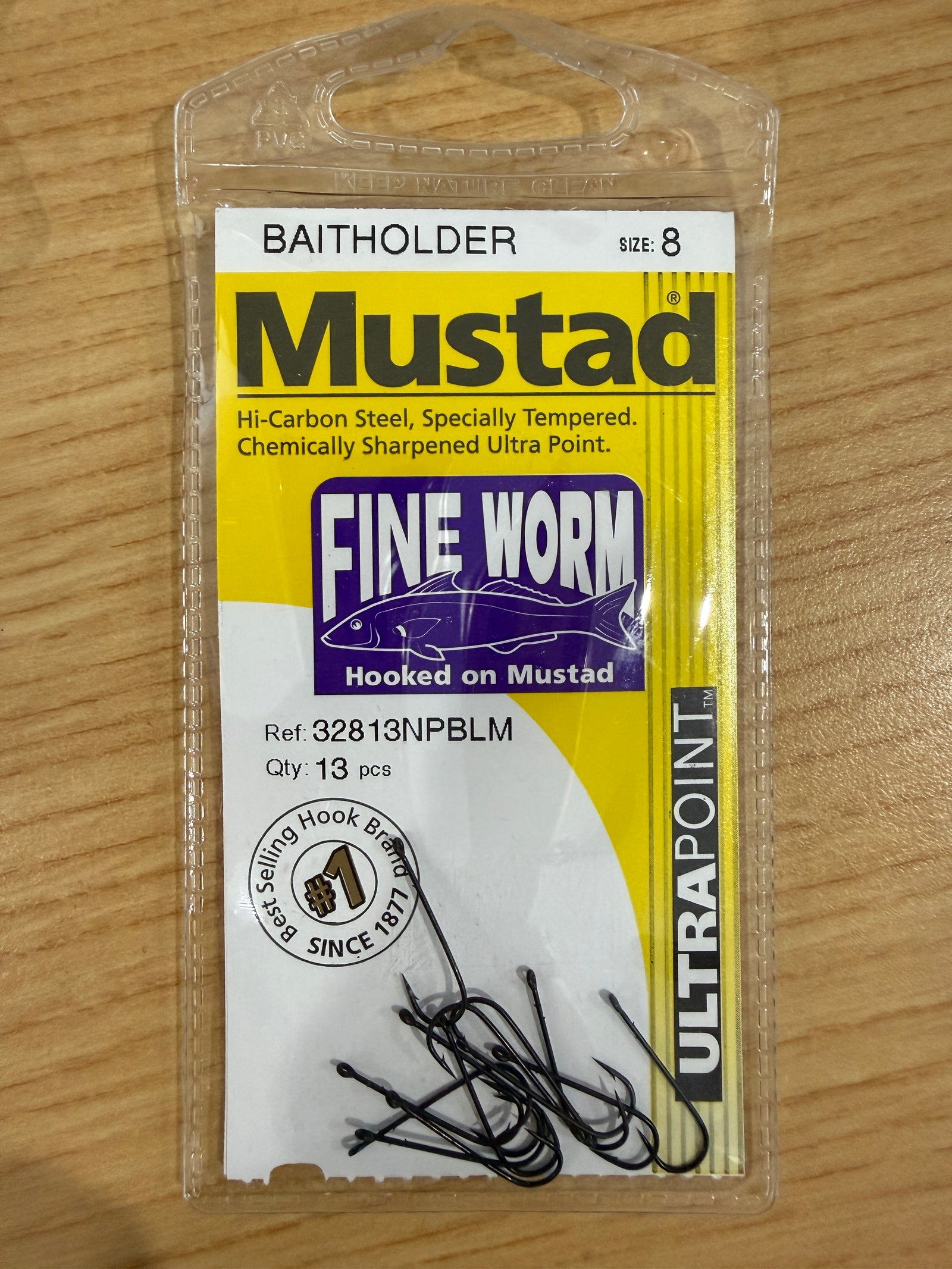 Mustad Baitholder Fine Worm Hooks