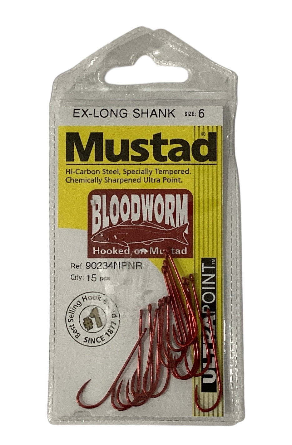 Mustad Ex-Long Shank Bloodworm