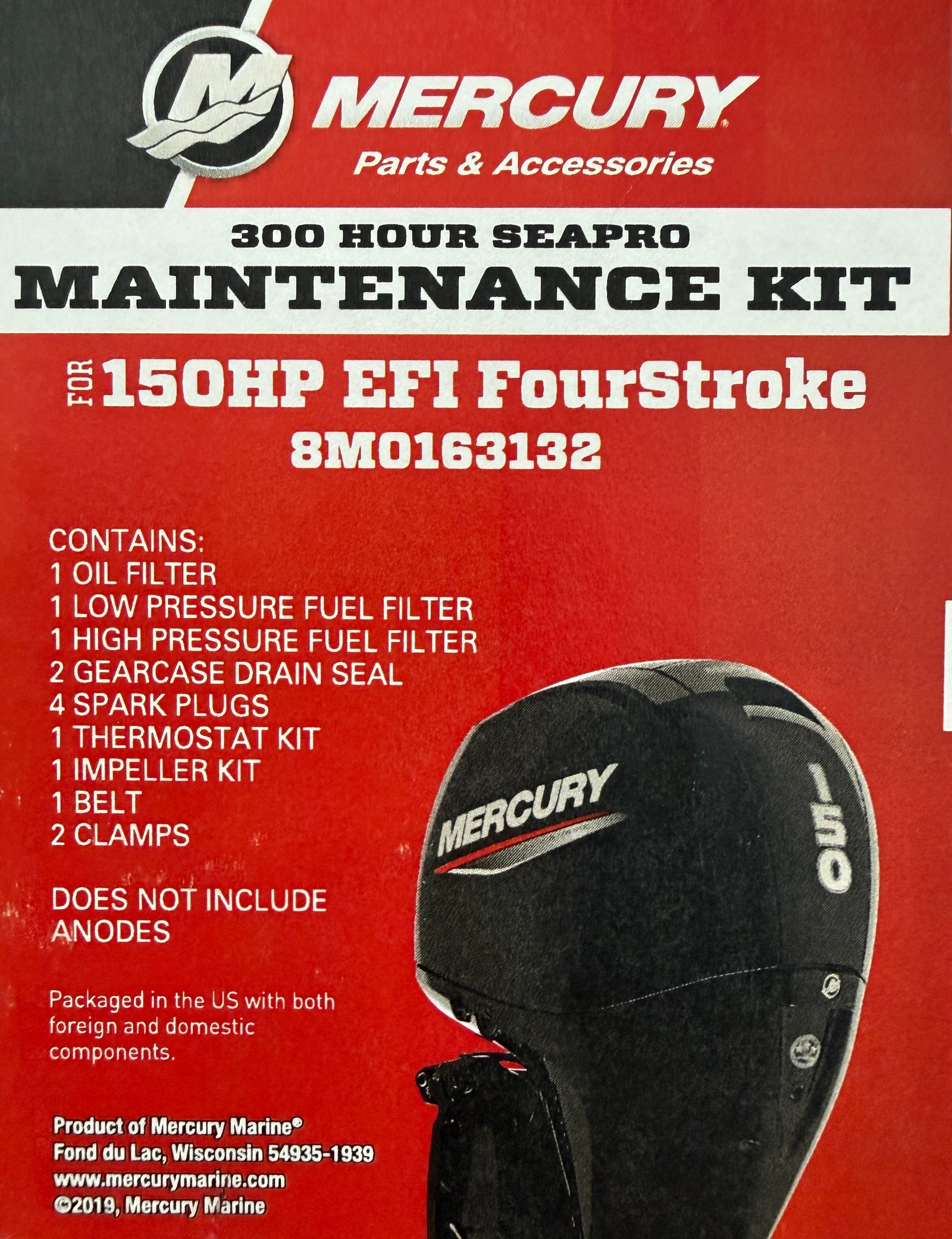 Genuine Mercury 300 hour Maintenance Kit - 150HP EFI