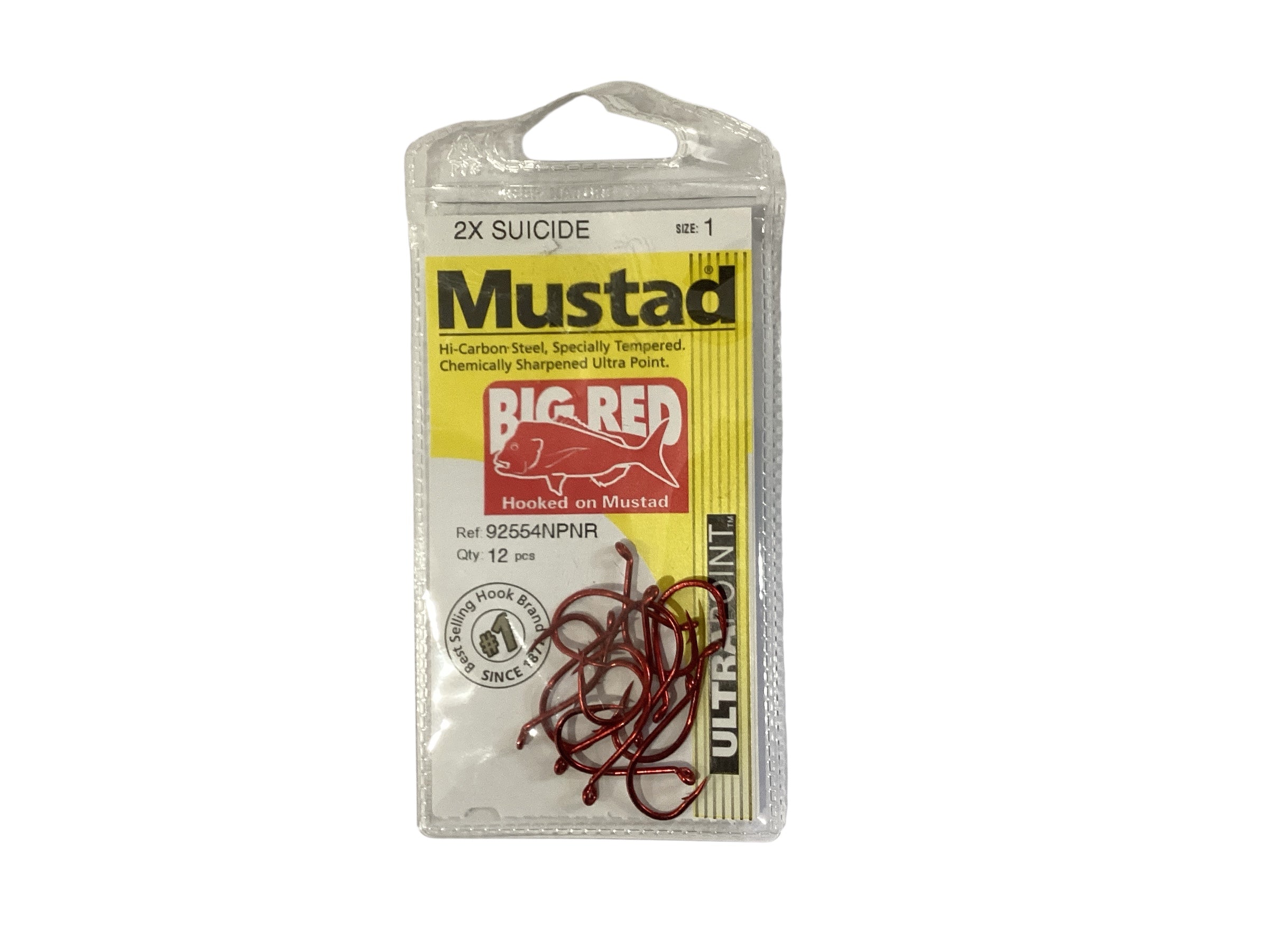 Mustad 2 x Suicide Big Red Hooks