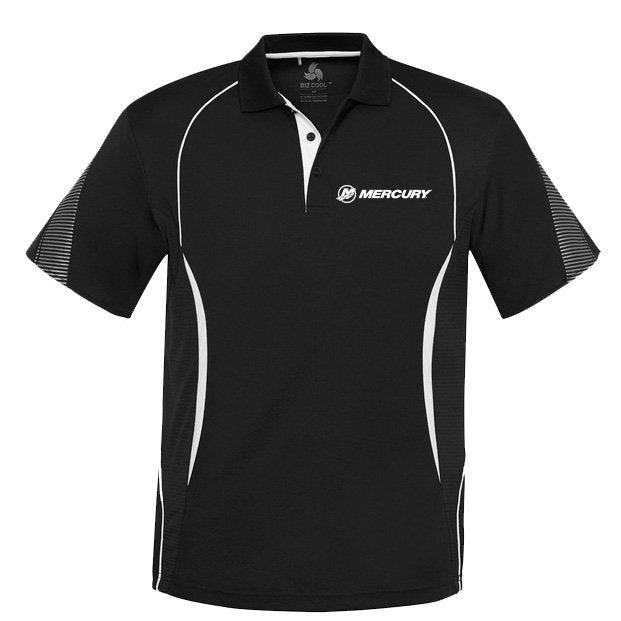 Mercury Black White Cool Dry Polo - Mens XL