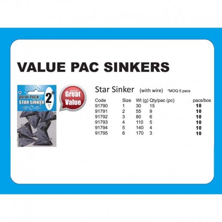 Value Pack Star Sinkers